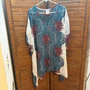 India Boutique Sheer Tunic Free Size